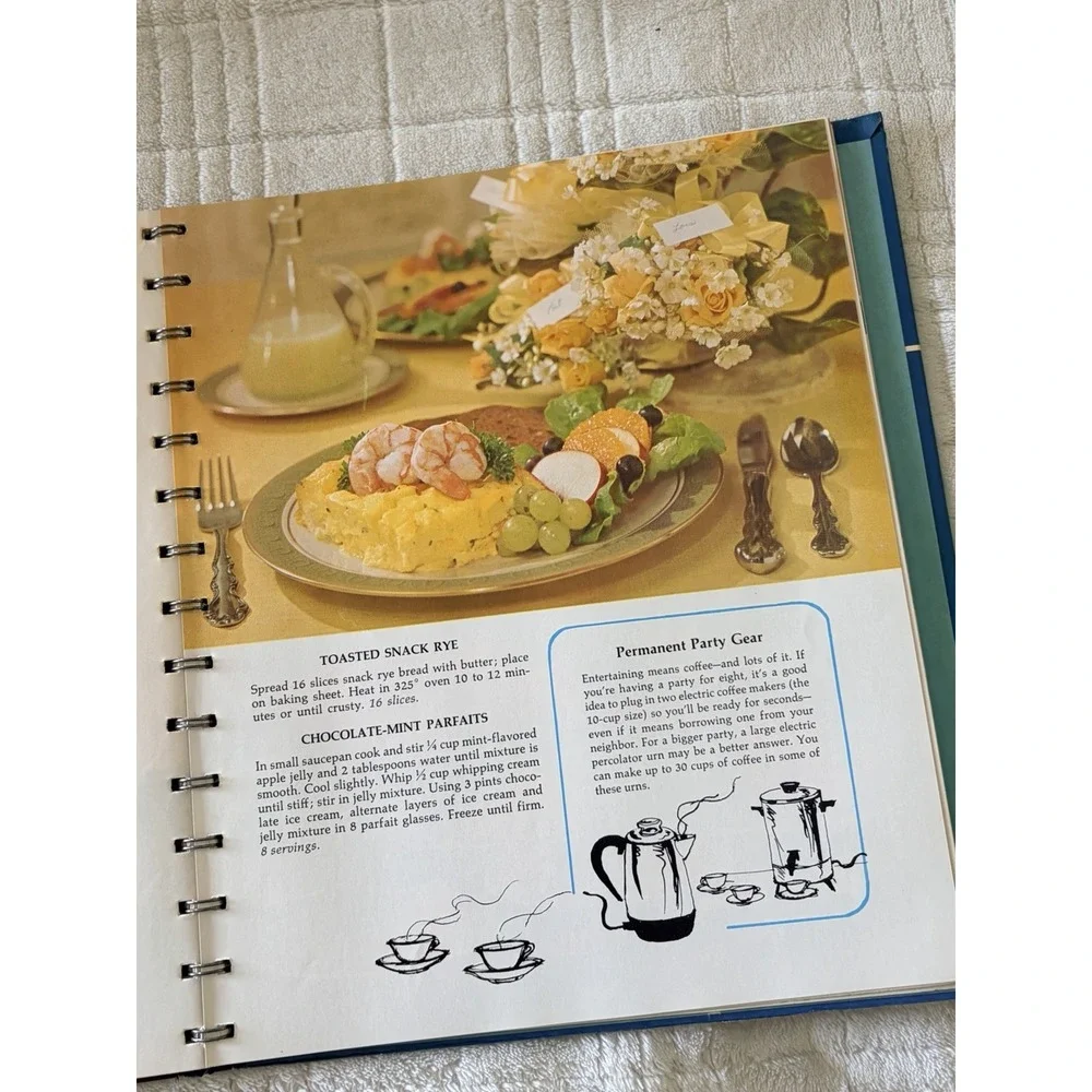 Vintage Betty Crocker's Hostess Cookbook, wirebound, 4th printing, 1971
